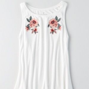 Flowy American Eagle Embroidered Top